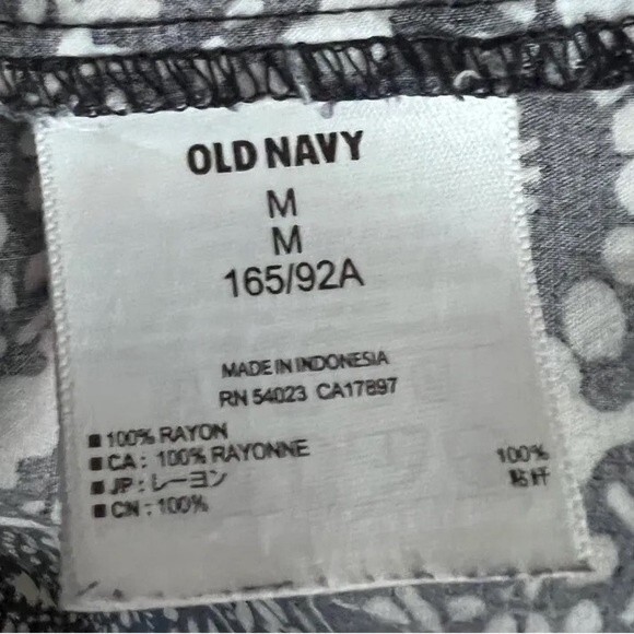 Old Navy sleeveless navy and white shift dress size medium - Picture 6 of 6